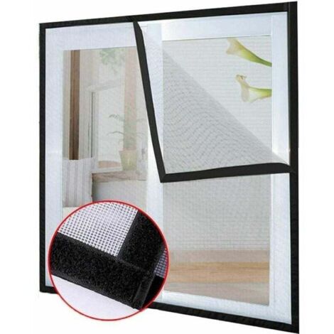 Zanzariera KZQ per gatti con nastro adesivo. Per finestre da balcone. Dimensioni personalizzabili, 70-100 cm.