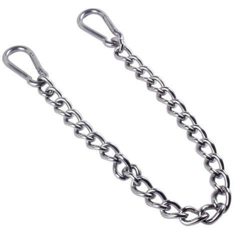 Catena per sedia sospesa KZQ, catena con due moschettoni, ganci per altalena, catena per sedia sospesa in acciaio inossidabile con due moschettoni per sedia sospesa da interno ed esterno