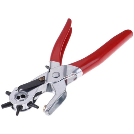 Pinze per forare cinture KZQ Creative, accessorio per artigianato in pelle (colore: rosso, dimensioni: 22,9 cm)
