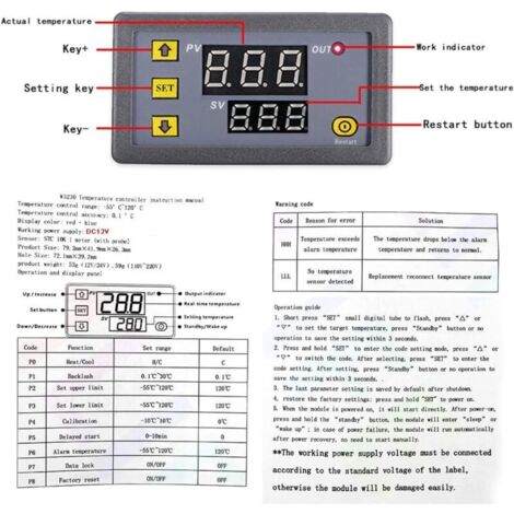 Interruttore di controllo della temperatura del termostato KSD302