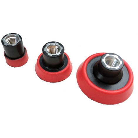 KZQ 3 pezzi platorello abrasivo 25 mm 50 mm 75 mm dischi abrasivi M14 piastra abrasiva velcro piastra di supporto abrasiva lucidatura per smerigliatrice angolare (1/4)
