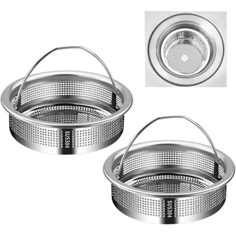 Filtro Per Scarichi Lavello 2 Filtri Per Lo Scarico Della Cucina, In Acciaio Inox, Per Lavabo Tappo Lavandino Bagno