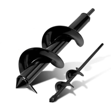Punta da trapano per trivella da giardino KZQ (8 x 30 cm + 4 x 22 cm), strumento pratico per piantare e realizzare rapidamente fori, trapano manuale per giardino.