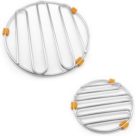 KZQ Vaporiera, Supporto Rotondo per Torta, Griglia di Raffreddamento, per Supporti per Torta per Cottura, Cottura al Forno e Arrosto (Acciaio Inox Rotondo) (1/4)