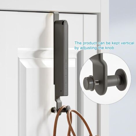 Appendiabiti KZQ per porta del bagno, gancio pieghevole per porta da appendere senza forare, gancio per appendere cappotti, accappatoi, vestiti, cappelli