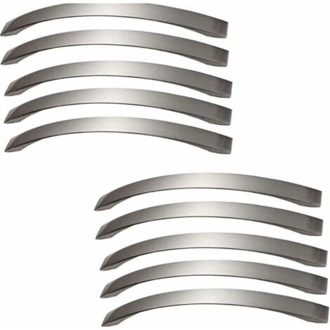 KZQ Set di 10 maniglie per mobili da cucina - Maniglie per porte spazzolate Distanza tra centro e centro delle maniglie da cucina 160 mm