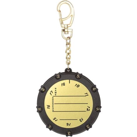 Contatore portatile da golf KZQ, contacolpi, putt e tiri da golf a 18 buche con ruote numerate, mini contatore per accessori da golf con portachiavi (7,5 x 1,5 cm) (1/4)