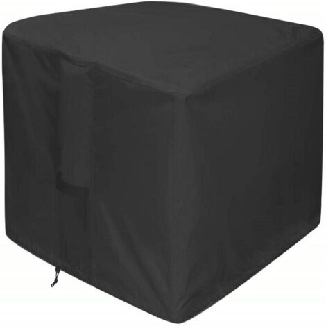 KZQ Copertura per braciere - Copertura per tavolo da braciere quadrato 420D, impermeabile, resistente, copertura per patio - Nero (quadrato - 82 x 82 x 61 cm) - Adatto a coperture per bracieri/ciotole (1/4)