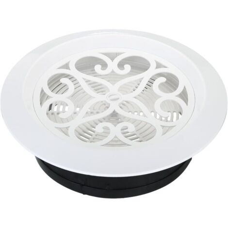 Griglia di ventilazione rotonda KZQ da 75 mm, diffusore da soffitto regolabile in ABS con griglia di ventilazione e schermo per bagno, cucina e soggiorno, bianco (1/4)