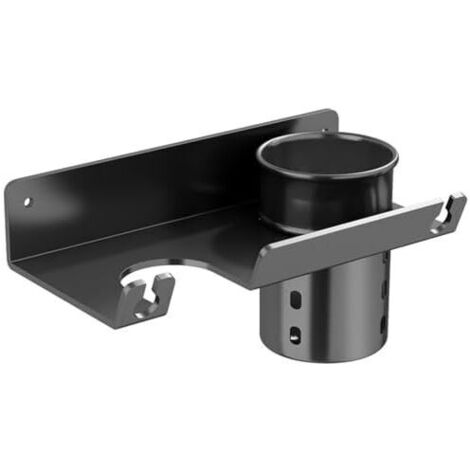 JackCubeDesign MK470A Supporto Da Parete Per Asciugacapelli, Acciaio Bianco, 3 Scomparti, Organizer Da Bagno