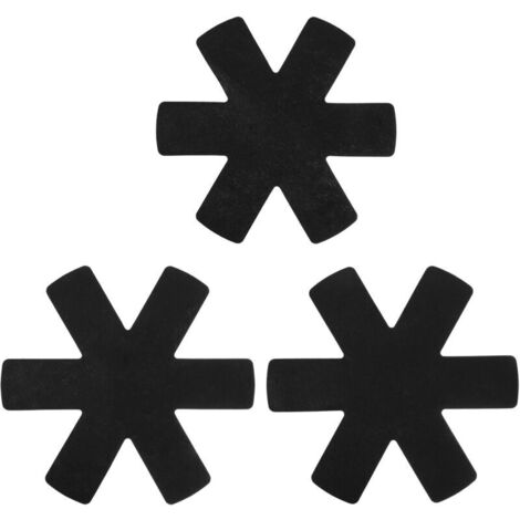 KZQ Confezione da 12 protezioni per pentole e padelle, 3 diverse misure, divisori in feltro impilabili, divisori per piatti in vetroceramica, portautensili da cucina, nero (1/3)