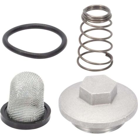 Tappo di scarico dell'olio per moto e scooter KZQ completo di O-ring + filtro + molla per kit di accessori per moto GY6 Baotian Benzhou Znen Taotao da 50-150 cc (1/4)
