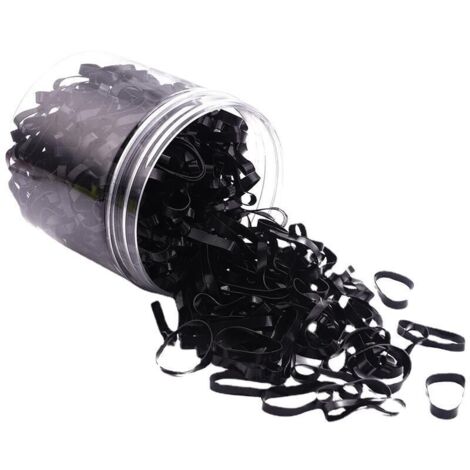KZQ 100 pezzi in 1 scatola, 20 x 5 mm, elastici, anelli di gomma, fascette stringicavo, elastici resistenti, antiscivolo, per avvolgere fili e sacchetti, nero