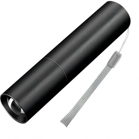 Mini torcia LED KZQ ricaricabile ad alta luminosità portatile da 1200 lumen, impermeabile, con zoom e cavo USB, ideale per campeggio, escursionismo, ciclismo, ecc. (1/4)