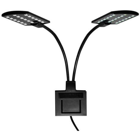 KZQ X7 Gemini LED Luce per acquario a doppia testa 220V 15W 1600LM X7 per acquari da 8-15 pollici