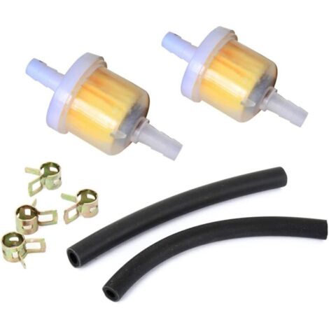 Kit tubo carburante KZQ, filtro carburante per moto, kit filtro carburante in linea per moto 8 filtri carburante, 8 tubi carburante, 16 morsetti (1/4)