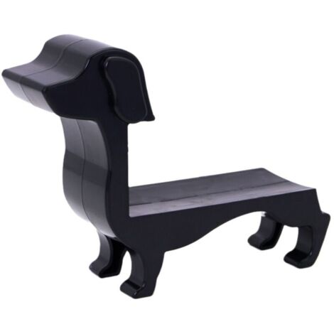 Portabottiglie da vino KZQ a forma di bassotto, portabottiglie da vino, portabottiglie da cucina con cane, portabottiglie da tavolo decorativo, portabottiglie da banco con cane (nero) (1/4)