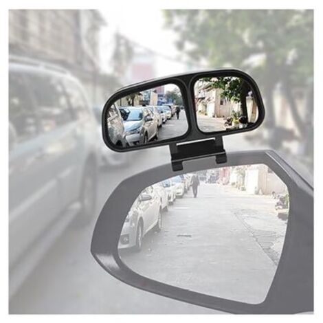 KZQ Specchietto retrovisore grandangolare per angolo cieco per auto, specchietto retrovisore 2 in 1 con angolo regolabile, specchietto ausiliario per auto, SUV, camper, sinistro, 1 confezione (1/4)