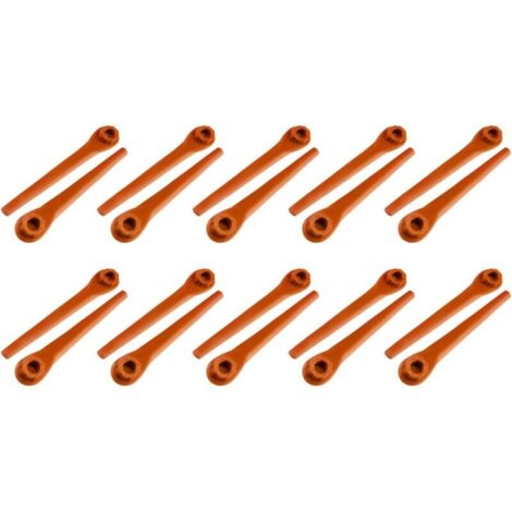 KZQ Confezione da 100 lame di ricambio PA6 RotorCut compatibili con decespugliatore Gardena, lama in plastica per tagliabordi a batteria Gardena