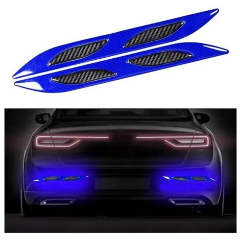 KZQ Confezione di adesivi riflettenti per il bagagliaio, adesivi riflettenti per la visibilità notturna, adesivi di sicurezza per auto, camion, moto (blu) (1/4)