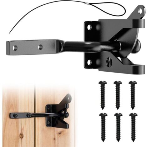 Chiusura automatica per cancello da giardino a gravità KZQ, chiusura autobloccante in acciaio inossidabile con viti per cancello da giardino, recinzione in legno