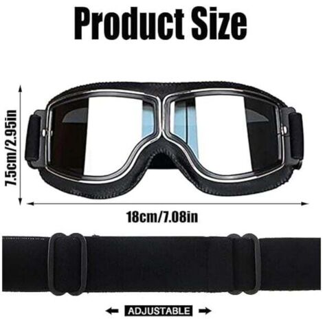 Lunette KZQ Motocross, Lunette PU Per Motociclette, Lunette Retrò Per Piloti, Lunette Vintage Per Motociclette Lunette Sportive Retro Per La Velo De Plein Air Percorso Sciistico Sul Percorso 88862775
