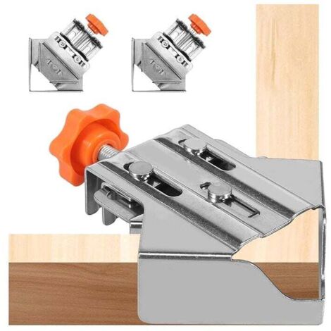 Morsetto angolare spesso in acciaio inossidabile KZQ, confezione da 2, tipo di apertura/chiusura precisa, morsetto ad angolo retto per lavorazione del legno, vari progetti di decorazione domestica (ch (1/4)