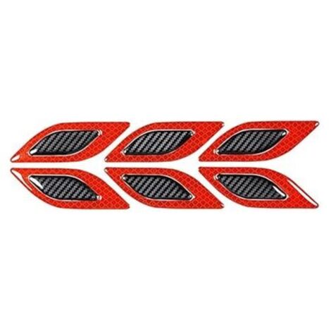 Adesivi decorativi per auto KZQ, adesivi riflettenti di sicurezza, migliorano la sicurezza di guida, adatti a tutti i modelli (rosso) (1/4)