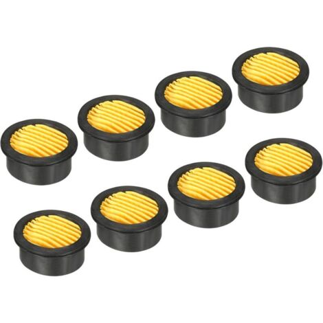Filtri per compressore d'aria KZQ, confezione da 8 accessori per compressore d'aria con riduzione del rumore per generatori, soffianti, porte di scarico, nero, giallo