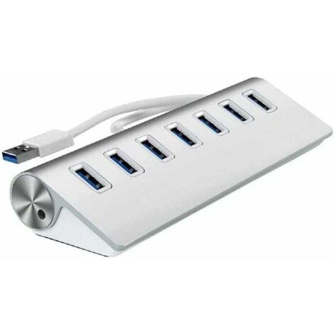 Hub USB 3.0 in alluminio KZQ, 7 porte dati USB 3.0 super veloci, compatibile con PC laptop Windows (1/4)