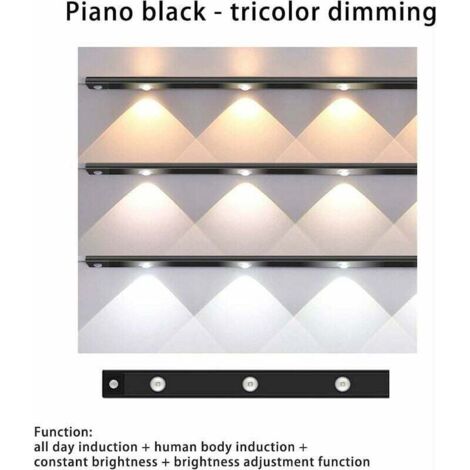 Luce LED ricaricabile per armadio con sensore di movimento, temperatura di colore regolabile 3000-6000K, per cucina e armadi, bianco, 40 cm | Leroy Merlin
