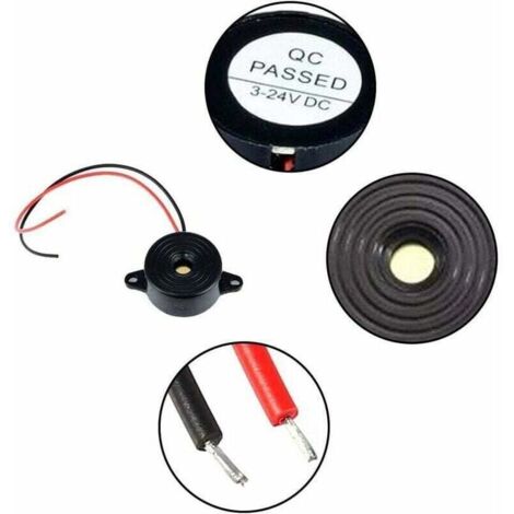Mugast Buzzer,Cicalino Buzzer Beeper 3-24V Piezo Elettronico Suono - Foto 2