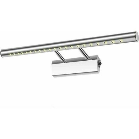 Luce LED per specchio da bagno - 5W, IP44 impermeabile, regolabile a 180°, interruttore in acciaio inossidabile, per illuminazione per trucco, WC, WC