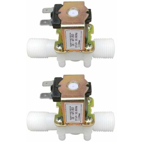 KZQ 2x 12v 1/2 pollice Elettrovalvola elettrica in plastica Acqua Aria magnetica normalmente chiusa (1/4)