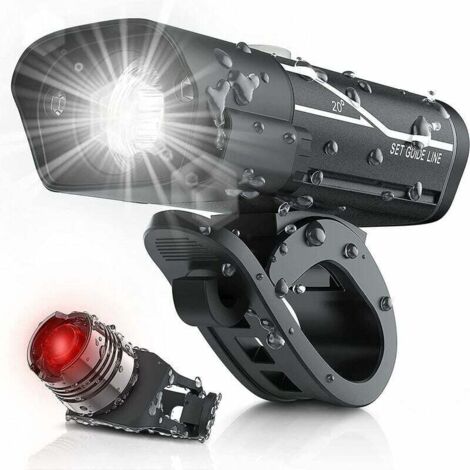 Arrango AT76462 Set di luci per bicicletta Faro Per Bicicletta a Led E