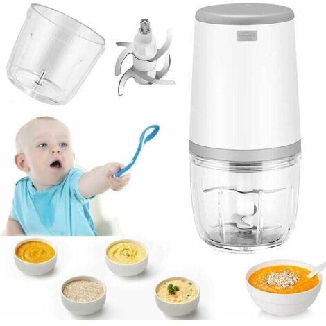 Mini frullatori per bambini KZQ, mini robot da cucina, frullatore per bambini da 300 ml, mini tritatutto elettrico, mini robot da cucina con ricarica USB, frullatore elettrico per bambini, robot da cu