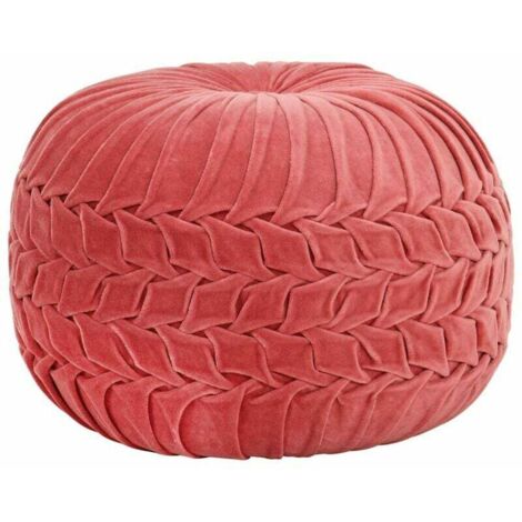 vidaXL Pouf in velluto di cotone con design a grembiule 40 x 30 cm Rosa
