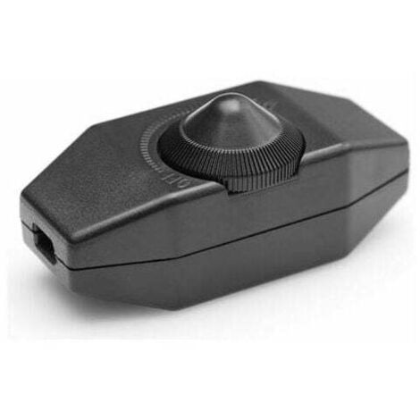 Interruttore dimmer LED KZQ 1-60W (dimmer rotativo) LED dimmerabile On/Off 220-230V Interruttore CE in linea Nero GU.B/Buono