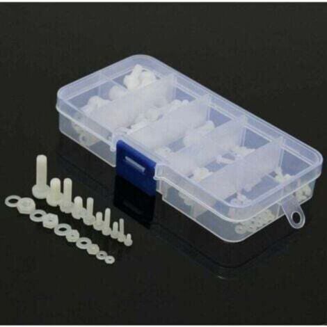 CONNECT 31530 Kit Viti E Dadi In Nylon Per Targa Auto - Bianco, Confezione Da 100 Pezzi, 2,5 Cm