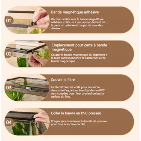 Copertura Anti-Salto Per Acquario - Coperchio Regolabile In PC Per Pesci, 30x30cm - Foto 2