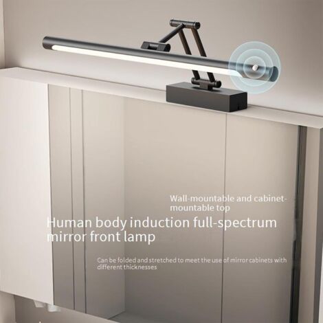 CJL Mobile Da Parete Bagno Con Luce LED A Sensore – Armadio Sopra Water, 60x75 Cm, Bianco - 4