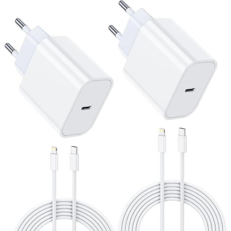 Caricabatterie rapido per iPhone, spina USB C da 20 W per iPhone 14/14 Plus/14 Pro/14 Pro Max/13/12/11/SE/Mini/X/XS/XR SE 8 7 6 6S, spina USB C e adattatore per cavo di alimentazione da parete C-Light (1/4)