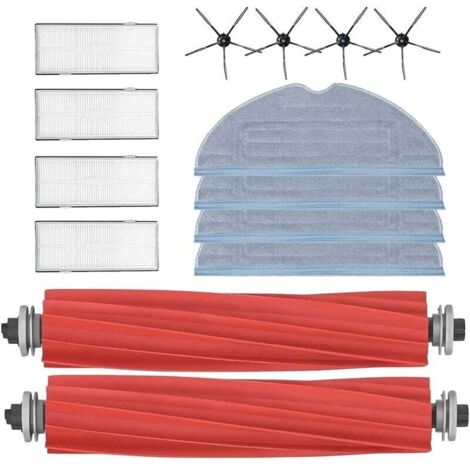 Vtizikl Accessoires pour Roborock S7,pièces de Rechange pour Roborock S7,2 Brosse Principale,4 filtres à air,4 lingettes de Rechange,4 brosses latérales en pour Xiaomi Roborock S7 S70 S75 S7Max S7Maxv (1/5)