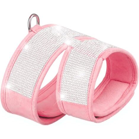 Harnais pour Chats avec Strass, Harnais Antichoc pour Chats, Harnais de Chat Réglable, Sangle de Poitrine de Style Gilet pour Chats (1/5)