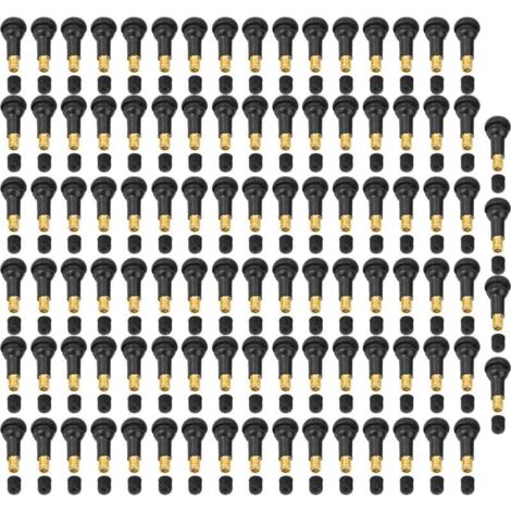 Vtizikl Tige de Valve de pneu à pression, 100 pièces, remplacement universel pour voiture et moto (TR413) (1/4)