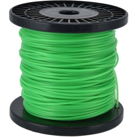 Vtizikl 2mm String Trimmer Line Round Grass Trimmer Line Green Lawn Tond Line pour Husqvarna 100m / 328.1ft (1/4)