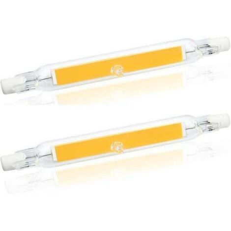 Vtizikl R7s 78 mm LED 5 W blanc chaud 3000 K, R7s Cob LED linéaire remplacer crayon halogène 40 W 50 W, R7s LED 78 mm ampoule mince, lot de 2 (1/4)