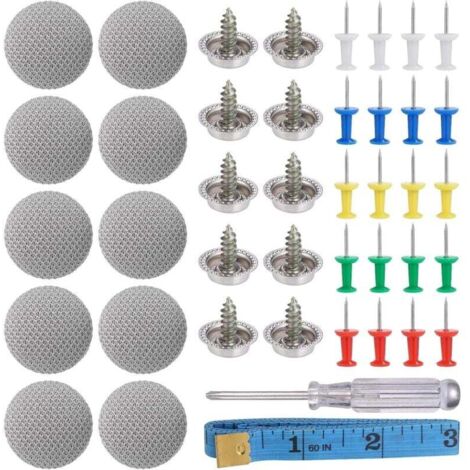 Vtizikl 65 botones para herramientas de techo de coche, decoración de coche, fijación de tapa de tornillo, reparación de techo de coche, hebilla fija, botón fijo de moldura de techo de coche (1/4)