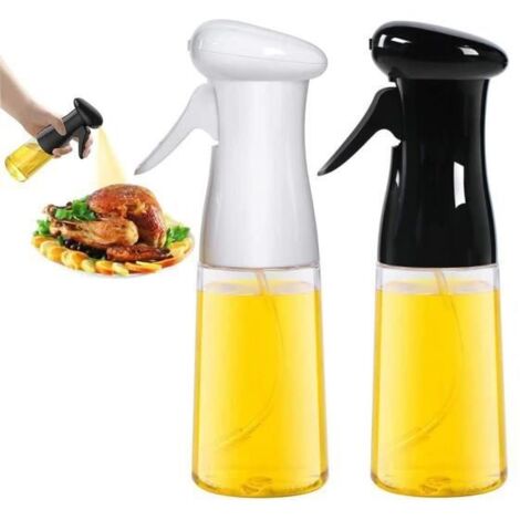 Vtizikl Portable Vaporisateur d'Huile Olive Vinaigre, Accessoire de rangement pour cuisine,le barbecue,la cuisson,les grillades,(Noir+Blanc 2 Pcs) (1/4)