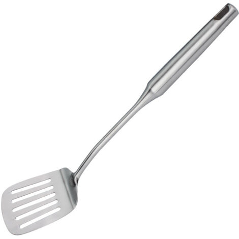 Vtizikl Spatule à fentes en acier inoxydable, ustensile de cuisine pour la cuisine avec manche creux, argent/14,9 pouces (1/4)
